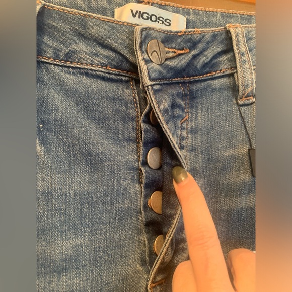 Vigoss Joni Cuff wide leg crop jeans NWT women’s size 10/30. - Picture 4 of 11